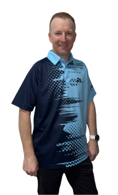 Limited Edition Polo Shirt - Navy-Powder Blue