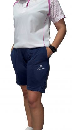 Ladies High Waist Shorts Navy